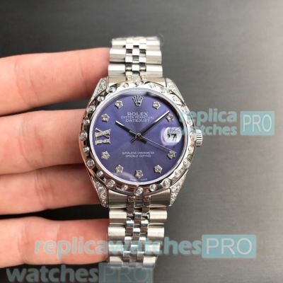 Replica Rolex Datejust Silver Stainless Steel Ladies Watch